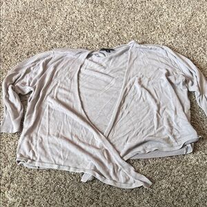 Simply Vera Vera Wang Light Gray Open Cardigan